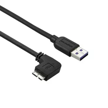 StarTech.com schlank Micro-USB 3.0 Kabel - M/M - links abgewinkeltes Micro-USB - 2m