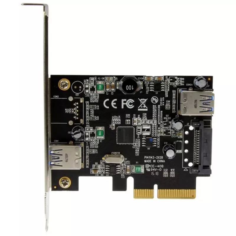 StarTech.com 2-Port USB 3.1 (10Gbps) Karte – USB-A, 1x extern, 1x intern – PCIe
