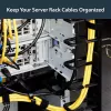 StarTech.com Vertikaler Kabelorganizer mit D-Ring-Haken – 0U – 2,8 Fuß