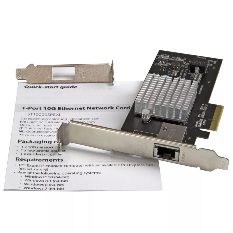 StarTech.com 1-Port 10G Ethernet Netzwerkkarte – PCI Express – Intel X550-AT Chipsatz