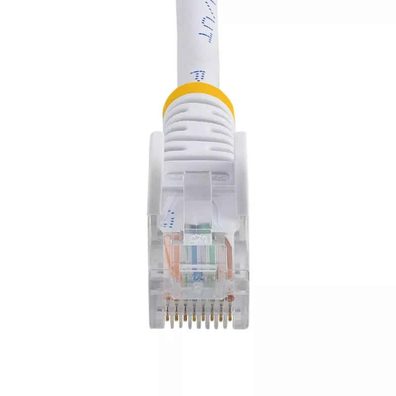 StarTech.com Cat5e Ethernet-Patchkabel mit rastnasenfreien RJ45-Steckern – 0,5 m, Weiß