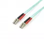 StarTech.com 3m (10ft) LC/UPC zu LC/UPC OM4 Multimode-Glasfaserkabel, 50/125µm LOMMF/VCSEL Zipcord-Faser, 100G, geringe Einfügedämpfung – LSZH Glasfaser-Jumperkabel