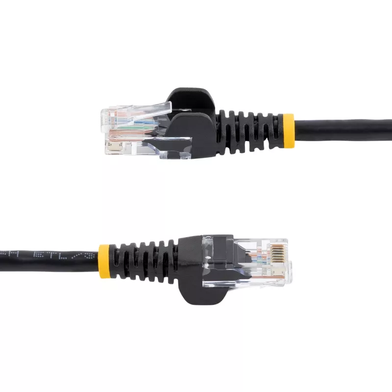 StarTech.com Cat5e Ethernet Patchkabel mit snagless RJ45-Steckern – 7 m, Schwarz