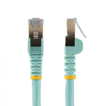 StarTech.com 3m CAT6a Ethernet-Kabel – 10 Gigabit geschirmtes, snagless RJ45 100W PoE Patchkabel – 10GbE STP Netzwerkkabel mit Zugentlastung – Aqua einzeln getestet/Verdrahtung UL-zertifiziert/TIA