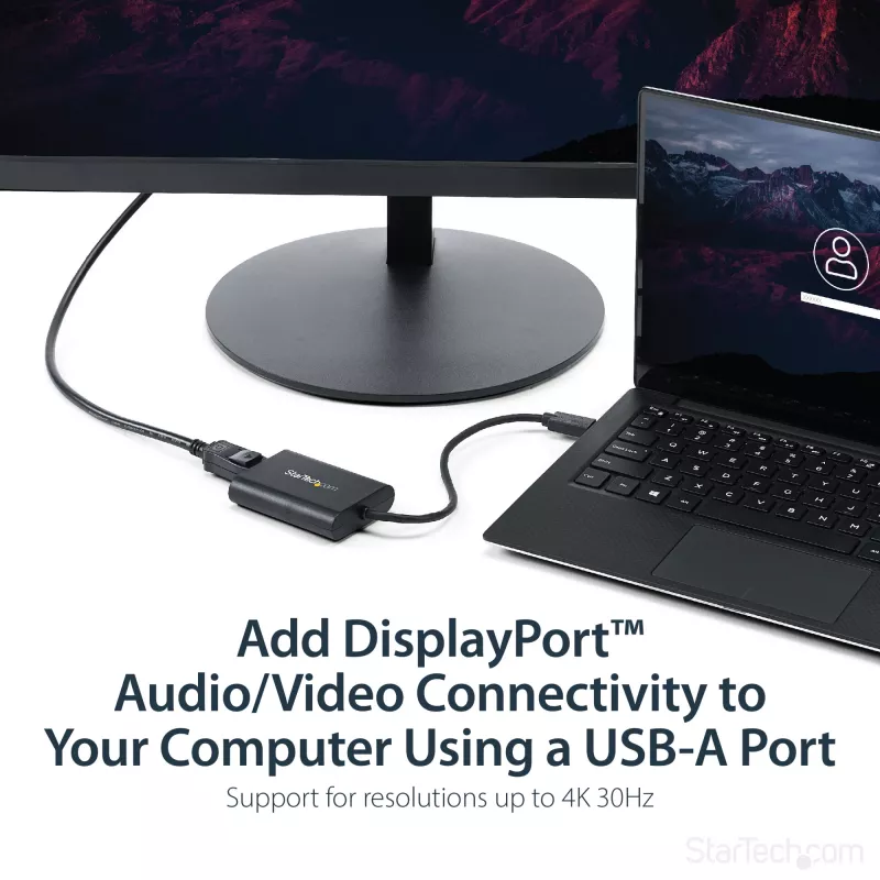 StarTech.com USB 3.0 zu DisplayPort Adapter, USB DP Monitor Konverter für Windows, 4K (keine Unterstützung für macOS/ChromeOS/Linux) - TAA
