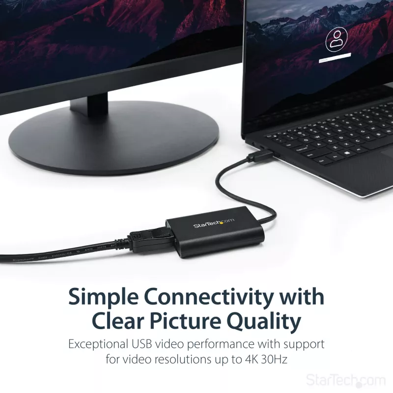 StarTech.com USB 3.0 zu DisplayPort Adapter, USB DP Monitor Konverter für Windows, 4K (keine Unterstützung für macOS/ChromeOS/Linux) - TAA