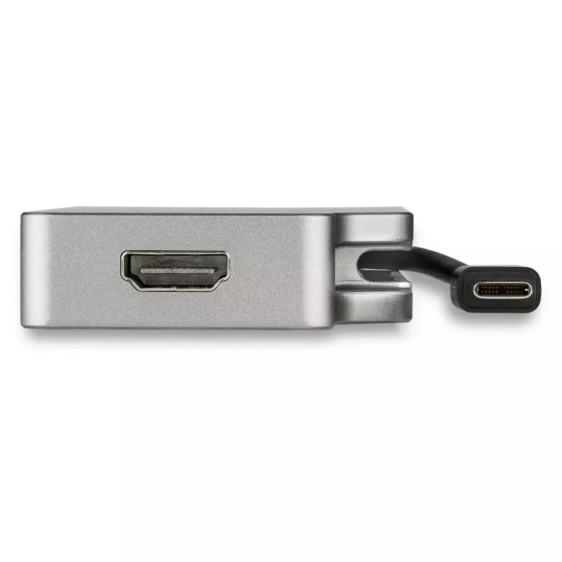 StarTech.com USB-C-Multiport-Videoadapter mit HDMI, VGA, Mini DisplayPort oder DVI – USB-Typ-C-Monitoradapter auf HDMI 2.0 oder mDP 1.2 (4K 60 Hz) – VGA oder DVI (1080p) – Space Gray Aluminium