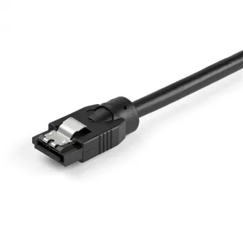 StarTech.com 0,6 m Rundes SATA-Kabel, 0,6 m, SATA III, SATA 7-pol, SATA 7-pol, Stecker/Stecker, Schwarz