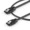 StarTech.com 0,6 m Rundes SATA-Kabel, 0,6 m, SATA III, SATA 7-pol, SATA 7-pol, Stecker/Stecker, Schwarz