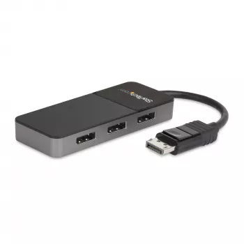 StarTech.com 3 Port Multi Monitor Adapter – DisplayPort 1.4 auf 3x 4K DisplayPort Video Splitter – Dual oder Triple 4K – Laptop/Desktop DisplayPort MST Hub für mehrere Monitore – Nur für Windows-PCs