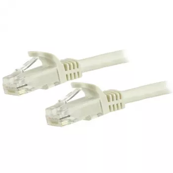 StarTech.com 7,5m CAT6 Ethernet-Kabel - Weiß CAT 6 Gigabit Ethernet Kabel -250MHz 100W PoE RJ45 UTP Netzwerk-/Patchkabel rastnasenschutz mit Zugentlastung einzeln getestet