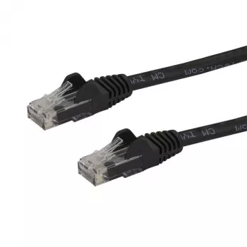 StarTech.com 7,5 m CAT6 Ethernet-Kabel – Schwarz CAT 6 Gigabit-Ethernet-Kabel – 250 MHz 100 W PoE RJ45 UTP Netzwerk-/Patchkabel rastnasenfrei mit Zugentlastung einzeln geprüft