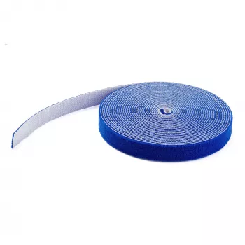 StarTech.com 30,5 m Klettband-Rolle – zuschneidbare, wiederverwendbare Kabelbinder – industrielles Klettband zur Kabelbefestigung / verstellbare Stoffumschläge, blau / wiederverwendbare, selbsthaftende Kabelmanagement-Bänder