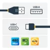 StarTech.com 2m USB-A auf USB-C Ladekabel – Robustes Schnelllade- und Sync-USB-2.0-auf-USB-Typ-C-Datenkabel – Strapazierfähiger TPE-Mantel Aramidfaser M/M 3A Weiß – Samsung S10, iPad Pro, Pixel