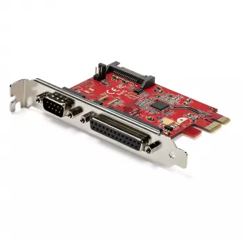StarTech.com PCIe-Karte mit seriellem und parallelem Anschluss – PCI-Express-Kombi-Adapterkarte mit 1x DB25 Parallelport & 1x RS232 seriellem Anschluss – Erweiterungs-/Controllerkarte – PCIe-Druckerkarte