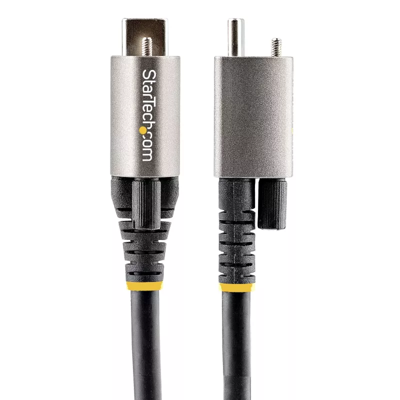 StarTech.com 50 cm Top Screw Locking USB-C-Kabel 10 Gbit/s – USB 3.1/3.2 Gen 2 Typ-C-Kabel – 100 W (5 A) Power Delivery Ladeleistung, DP Alt Mode – Einfach-Schraubsicherung, USB-C Kabel Laden/Synchronisieren