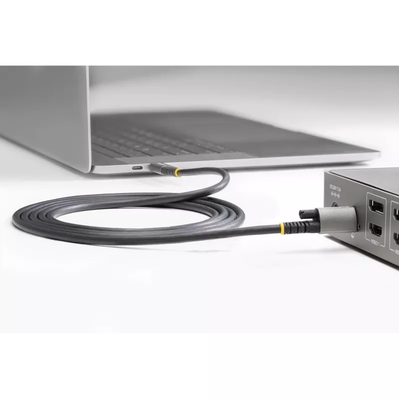 StarTech.com 50 cm Top Screw Locking USB-C-Kabel 10 Gbit/s – USB 3.1/3.2 Gen 2 Typ-C-Kabel – 100 W (5 A) Power Delivery Ladeleistung, DP Alt Mode – Einfach-Schraubsicherung, USB-C Kabel Laden/Synchronisieren