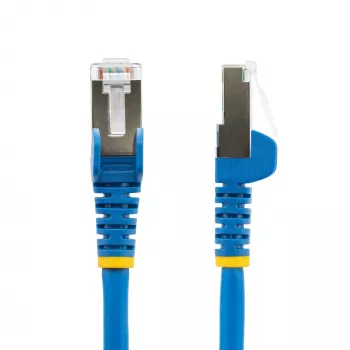 StarTech.com 1,5 m CAT6a Ethernet-Kabel – Blau – Low Smoke Zero Halogen (LSZH) – 10GbE 500 MHz 100 W PoE++ rastnasenfreier RJ-45 mit Zugentlastung S/FTP Netzwerk-Patchkabel