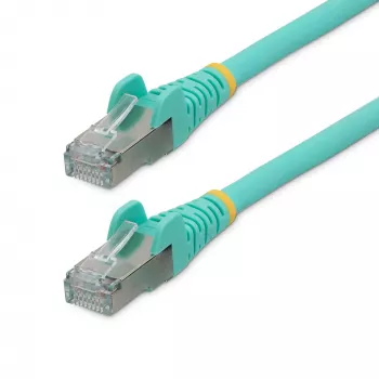 StarTech.com 5 m CAT6a Ethernet-Kabel – Aqua – Low Smoke Zero Halogen (LSZH) – 10GbE 500MHz 100W PoE++ rastnasenfreier RJ-45 mit Zugentlastung S/FTP-Netzwerk-Patchkabel