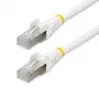 StarTech.com 3m CAT6a Ethernet-Kabel – Weiß – Low Smoke Zero Halogen (LSZH) – 10GbE 500MHz 100W PoE++ Snagless RJ-45 mit Zugentlastung S/FTP Netzwerk-Patchkabel