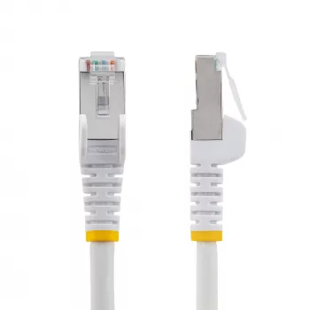 StarTech.com 3m CAT6a Ethernet-Kabel – Weiß – Low Smoke Zero Halogen (LSZH) – 10GbE 500MHz 100W PoE++ Snagless RJ-45 mit Zugentlastung S/FTP Netzwerk-Patchkabel