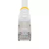 StarTech.com 3m CAT6a Ethernet-Kabel – Weiß – Low Smoke Zero Halogen (LSZH) – 10GbE 500MHz 100W PoE++ Snagless RJ-45 mit Zugentlastung S/FTP Netzwerk-Patchkabel