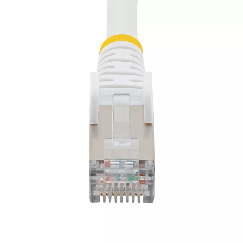 StarTech.com 3m CAT6a Ethernet-Kabel – Weiß – Low Smoke Zero Halogen (LSZH) – 10GbE 500MHz 100W PoE++ Snagless RJ-45 mit Zugentlastung S/FTP Netzwerk-Patchkabel