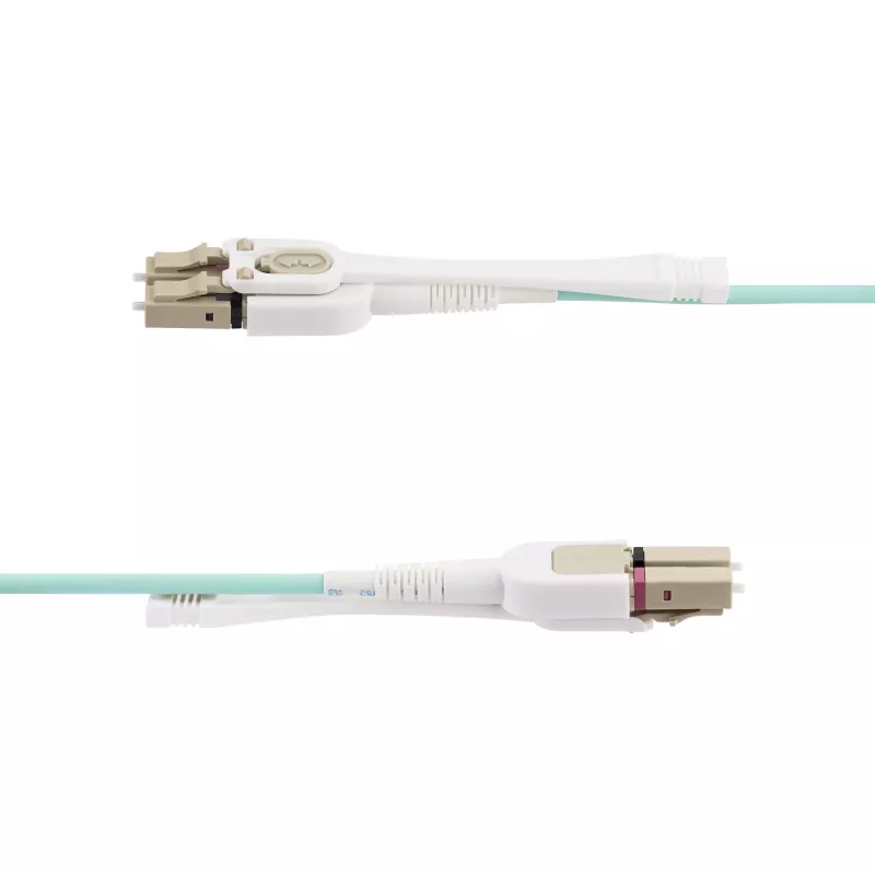 StarTech.com 5m LC zu LC (UPC) OM4 Multimode Glasfaserkabel mit Push-Pull-Laschen, 50/125µm, 100G, biegeunempfindlich, geringe Einfügedämpfung – LSZH Glasfaser-Jumperkabel