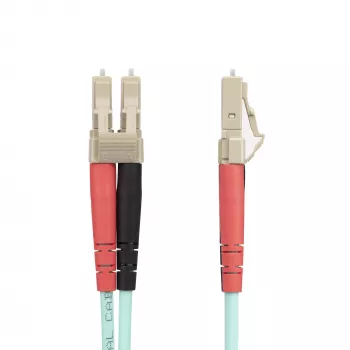 StarTech.com 25 m (82 Fuß) LC/UPC zu LC/UPC OM4 Multimode-LWL-Kabel, 50/125 µm LOMMF/VCSEL Zipcord-Faser, 100G, geringe Einfügedämpfung – LSZH LWL-Jumperkabel