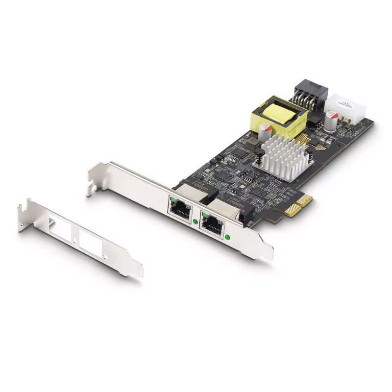 StarTech.com 2-Port 2.5Gbps NBASE-T PoE Network Card, Dual Intel I225-V, 802.3af/at PoE+ Multi-Gigabit NIC, PCI Express Server LAN Card, LP4/8-Pin PCIe-Powered