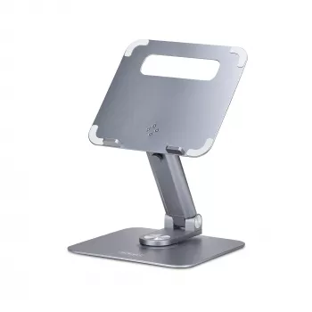 StarTech.com Teleskop-Laptopständer, 360°-Schwenkbasis, drehbarer Computer-Riser für den Schreibtisch, höhen- und neigungsverstellbar, max. 5 kg, Aluminium-Ausführung, tragbares Design