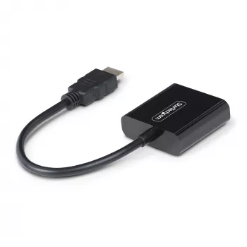 StarTech.com HDMI-auf-VGA-Adapter, Aktiver Videokonverter für Laptop/Desktop, 1920x1080 (1080p), HDMI-Quelle zu VGA-Monitor/Display/Projektor