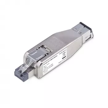 StarTech.com Gigabit Glasfaser-auf-RJ45-Ethernet-Medienkonverter-Dongle, optisch Singlemode 10 km/Multimode 800 m, PoE-gespeist, kompaktes Design, Metallgehäuse, Micro Mini, TAA