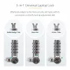 StarTech.com 25-Pack Universal Laptop Lock 6.6ft (2m), Master Keyed Locking Kabel, Computer Security, Kompatibel w/Noble Wedge®/Nano/K-Slot; Anti-Theft Cut-Resistant Kabel