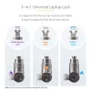 StarTech.com 25-Pack Universal Laptop Lock 6.6ft (2m), Master Keyed Locking Kabel, Computer Security, Kompatibel w/Noble Wedge®/Nano/K-Slot; Anti-Theft Cut-Resistant Kabel