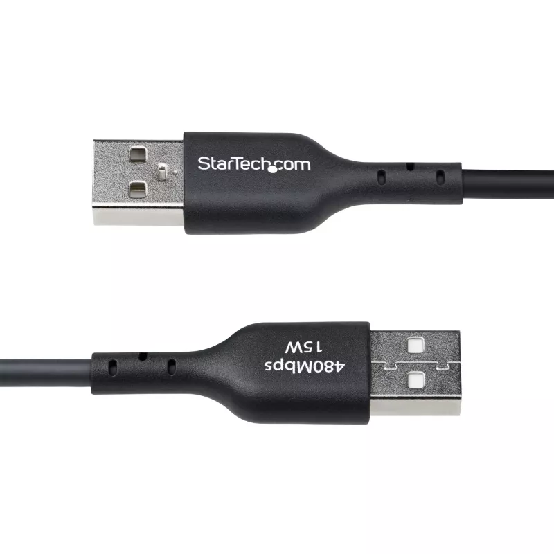 StarTech.com 2m USB-A auf USB-C Ladekabel, Laden & Synchronisieren, 3A, USB 2.0, TPE-Mantel - Schwarz USB-Ladekabel