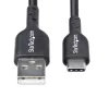 StarTech.com 2m USB-A auf USB-C Ladekabel, Laden & Synchronisieren, 3A, USB 2.0, TPE-Mantel - Schwarz USB-Ladekabel