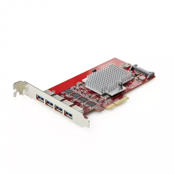 StarTech.com 4-Port USB-A PCIe-Karte, USB 3.2 10 Gbit/s, PCI Express 3.0 Erweiterungskarte, 4x unabhängige USB-Steuergerät, Windows/Linux/macOS, TAA-konform