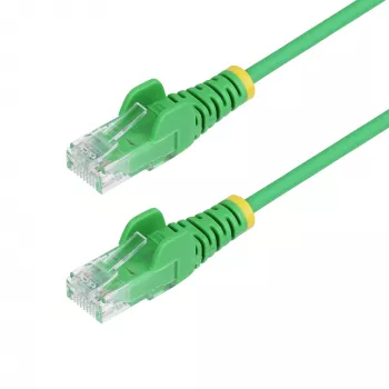 StarTech.com 50 cm grünes schlank-CAT6-Ethernet-Kabel, rastnasenschutz, 100 W PoE, UTP, LSZH, 28AWG reiner blanker Kupferdraht, schlank RJ45 Netzwerk-Patchkabel mit Zugentlastung, einzeln geprüft
