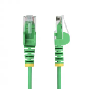 StarTech.com 5m Grünes schlank CAT6 Ethernet-Kabel, Rastnasenschutz, 100W PoE, UTP, LSZH, 28AWG reiner blanker Kupferdraht, schlank RJ45 Netzwerk-Patchkabel mit Zugentlastung, einzeln geprüft