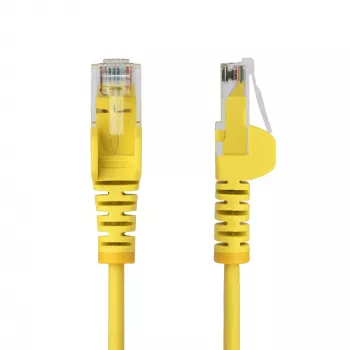 StarTech.com 10 m gelbes schlank-CAT6-Ethernet-Kabel, rastnasenschutz, 100 W PoE, UTP, LSZH, 28AWG reiner blanker Kupferdraht, schlank-RJ45-Netzwerk-Patchkabel mit Zugentlastung, einzeln getestet