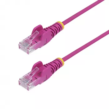 StarTech.com 2m Pink schlank CAT6 Ethernet-Kabel, rastnasenschutz, 100W PoE, UTP, LSZH, 28AWG reines blankes Kupferkabel, schlank RJ45 Netzwerk-Patchkabel mit Zugentlastung, einzeln getestet
