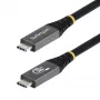 StarTech.com 50cm (1,6ft) USB4-Kabel, 80Gbit/s, USB-IF-zertifiziertes USB-C-Kabel, 240W PD, 8K 120Hz/4K 240Hz DP2.1 DP80, TPE-Mantel, Thunderbolt 4-kompatibel – Schwarzes USB-C-Kabel