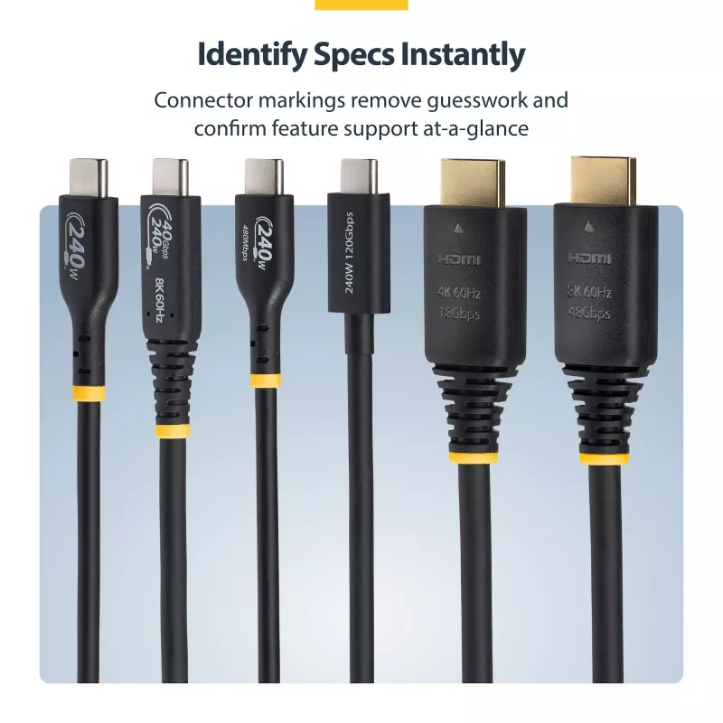 StarTech.com HDMI21-CBL-8K60-50CM HDMI-Kabel 0,5 m HDMI Typ A (Standard) Schwarz