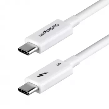 StarTech.com 2,6ft (80cm) Thunderbolt 5 Kabel, 80Gbps/Bis zu 120Gbps, 240W PD, 8K 60Hz, Zertifiziertes Thunderbolt Kabel, Kompatibel mit Thunderbolt 4/USB4/USB-C - Weiß