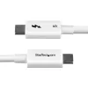 StarTech.com 2,6ft (80cm) Thunderbolt 5 Kabel, 80Gbps/Bis zu 120Gbps, 240W PD, 8K 60Hz, Zertifiziertes Thunderbolt Kabel, Kompatibel mit Thunderbolt 4/USB4/USB-C - Weiß
