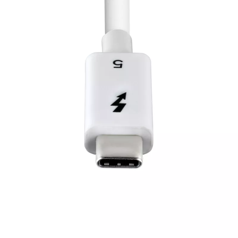 StarTech.com 2,6ft (80cm) Thunderbolt 5 Kabel, 80Gbps/Bis zu 120Gbps, 240W PD, 8K 60Hz, Zertifiziertes Thunderbolt Kabel, Kompatibel mit Thunderbolt 4/USB4/USB-C - Weiß