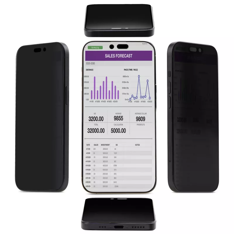 StarTech.com 4-Wege-360-Sichtschutzfolie für iPhone 16 Pro, unterstützt Hoch-/Querformat, touchfähig, Schutzglas, 4-Wege-Filter, TAA