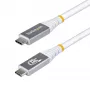 StarTech.com 1m (3ft) USB4-Kabel, 80 Gbit/s, USB-IF-zertifiziertes USB-C-Kabel, 240 W PD, 8K 120 Hz/4K 240 Hz DP2.1 DP80, TPE-Mantel, Thunderbolt 4-kompatibel – Weißes USB-C-Kabel