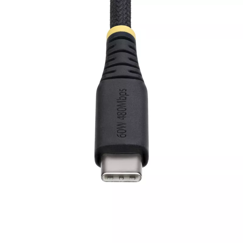 StarTech.com 1m (3ft) USB-C-Ladekabel, 60W (3A) PD, doppellagiger geflochtener Nylon/TPE-Mantel, robustes USB-C-Ladekabel, USB 2.0 Laptop-Ladegerätkabel